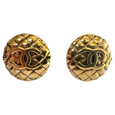 red coco chanel button earrings|coco chanel vintage earrings.